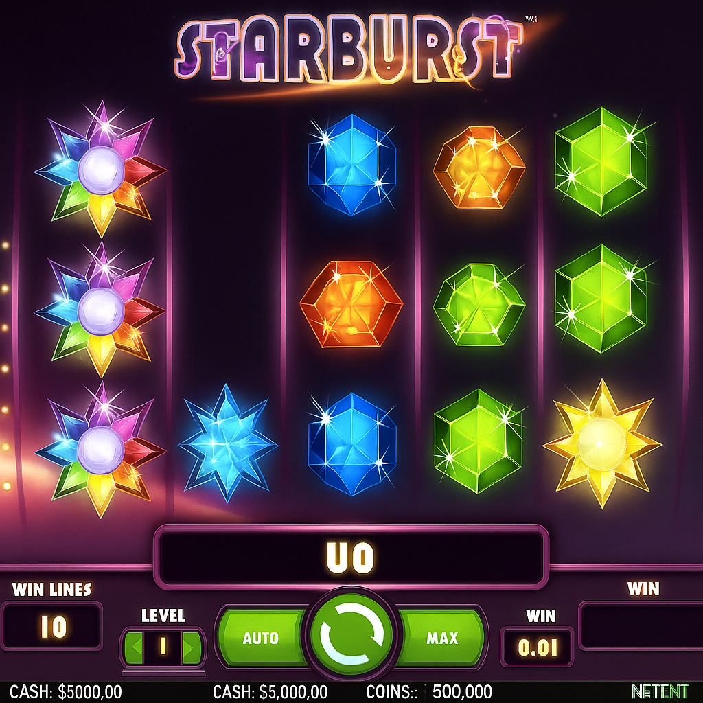 DivaSpin - Starburst Slot Game by NetEnt - Play Now